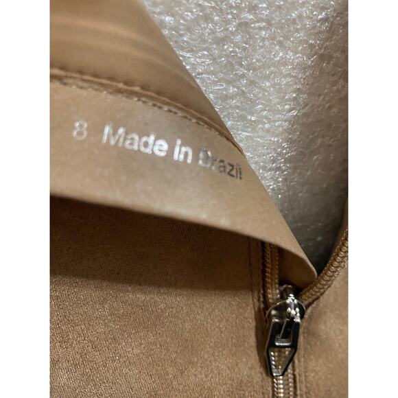 Dolce Vita Women's Petya Boots Mushroom Stella Suede Block Heel Almond Toe Zip 8 - Picture 8 of 8